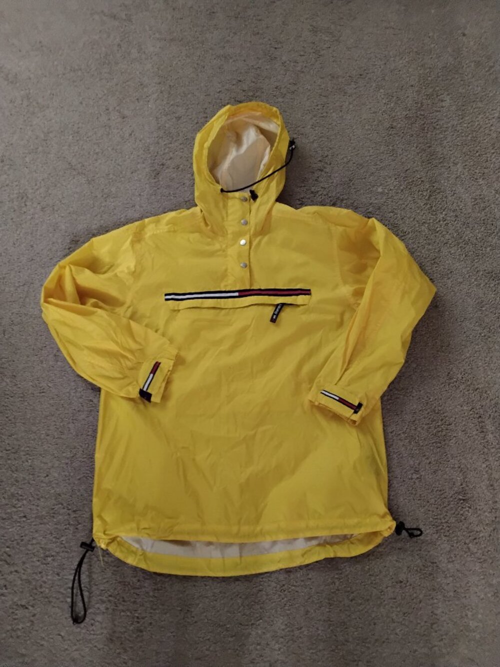 Original (OG) 90's Tommy Hilfiger Yellow Pullover Windbreaker.